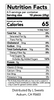 Label of Black Bow Sweets sparkling rosé gummy bears with nutrition facts.