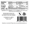 Label of Black Bow Sweets’ candied rosemary truffle coated almonds with ingredients and nutrition facts.