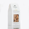 A package of Black Bow Sweets candied California cinnamon and sugar coated pecans.